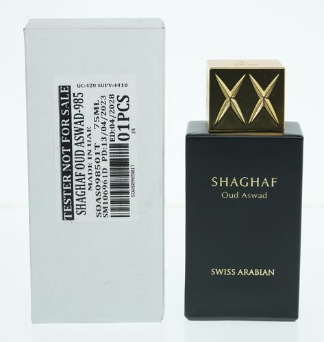 swiss arabian shaghaf oud aswad woda perfumowana 75 ml  tester 