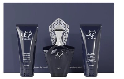 Afnan Turathi Blue 90ml + balsam 100ml + żel 100ml